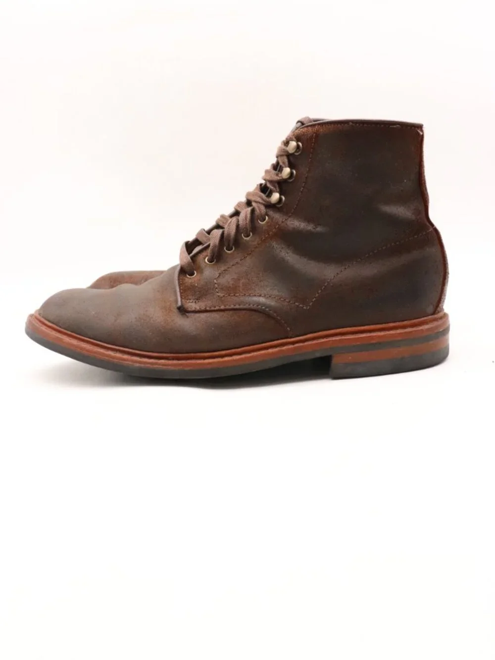Allen Edmonds Higgins Mill Boots Men's Size 9.5 E Waxed Brown Leather Lace Up